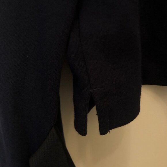 J. Crew navy tie-sleeve sweatshirt sz L--SOLD OUT ON J. CREW SITE - Picture 5 of 10